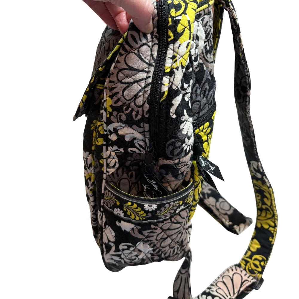 Vera Bradley Quilted Backpack Baroque Retired Pattern Bag Travel Laptop School - Picture 6 of 10